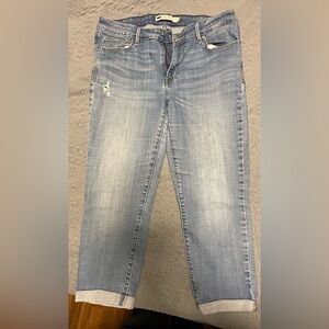 Levi’s Skinny Jeans, Size 14, Blue, Distressed